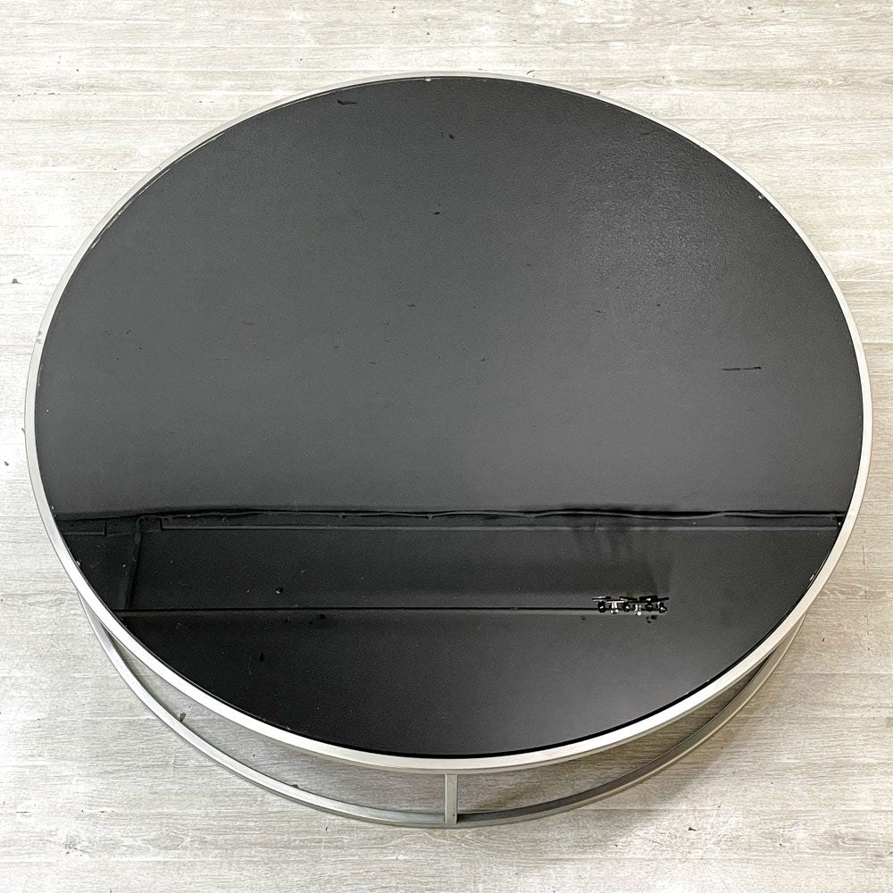 カッシーナ Cassina イル ILE センターテーブル ローテーブル ラウンド ブラック ガラス天板 Φ92cm ピエロ・リッソーニ Piero Lissoni モダン ●