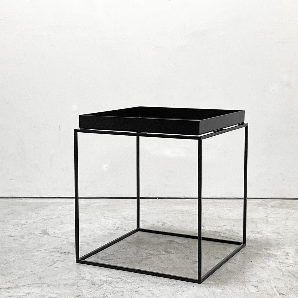 ヘイ HAY トレイテーブル Tray Table コーヒーテーブル センターテーブル Mサイズ ブラック W40cm スクエア 2Way 北欧 デンマーク モダン 定価￥42,900- A●