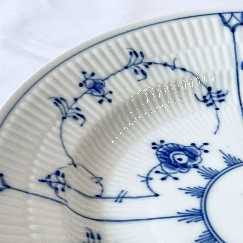 ロイヤルコペンハーゲン ROYAL COPENHAGEN ブルーフルーテッド プレイン Blue Fluted Plain プレート 25cm 2枚入り 箱付 未使用品 ◇