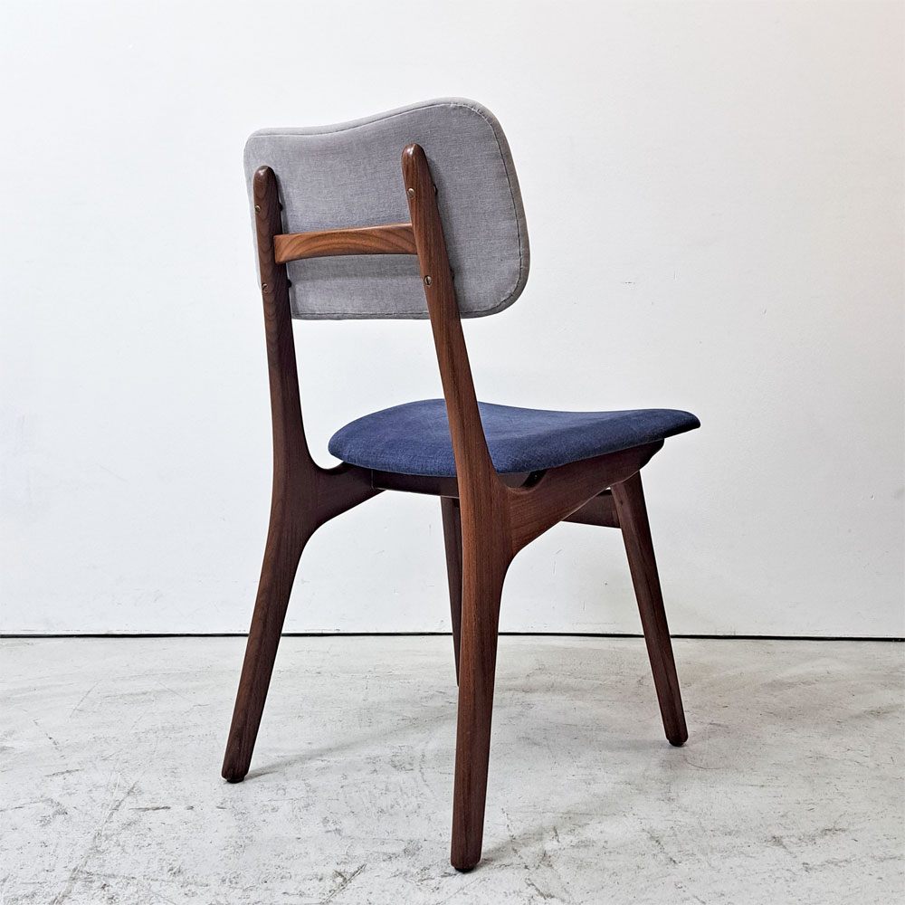 ボルティンゲ・ストールファブリック Boltinge Stolefabrik model.74 ダイニングチェア チーク材 ファブリック デンマーク 北欧ビンテージ ●