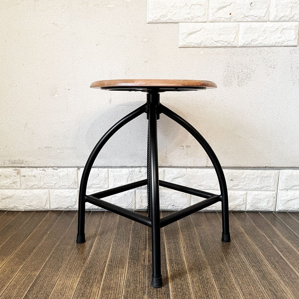 ブロストコペンハーゲン Broste Copenhagen サイアースツール SIRE Stool ナチュラル×ブラック マンゴーウッド座面 回転式昇降 参考定価￥27,280- ◎