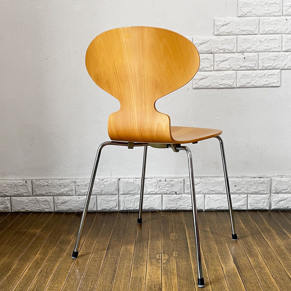 フリッツハンセン Fritz Hansen 3101 アリンコチェア アントチェア 4本脚 ナチュラルビーチ ラッカー仕上げ フェルトグライズ アルネ・ヤコブセン E ◎