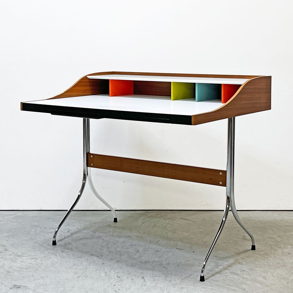 ヴィトラ Vitra ネルソンスワッグレッグデスク Nelson Swag Leg Desk ホワイトラミネート天板 W99cm ジョージ・ネルソン ミッドセンチュリー ●