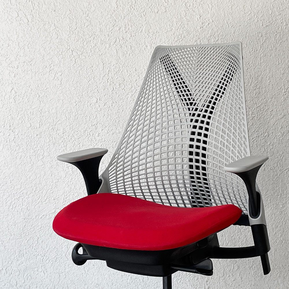 ハーマンミラー Herman Miller セイルチェア SAYL Chair デスクチェア 旧モデル イヴ・ベアール ブラック レッド グレー 2014年製 モダンデザイン ◇