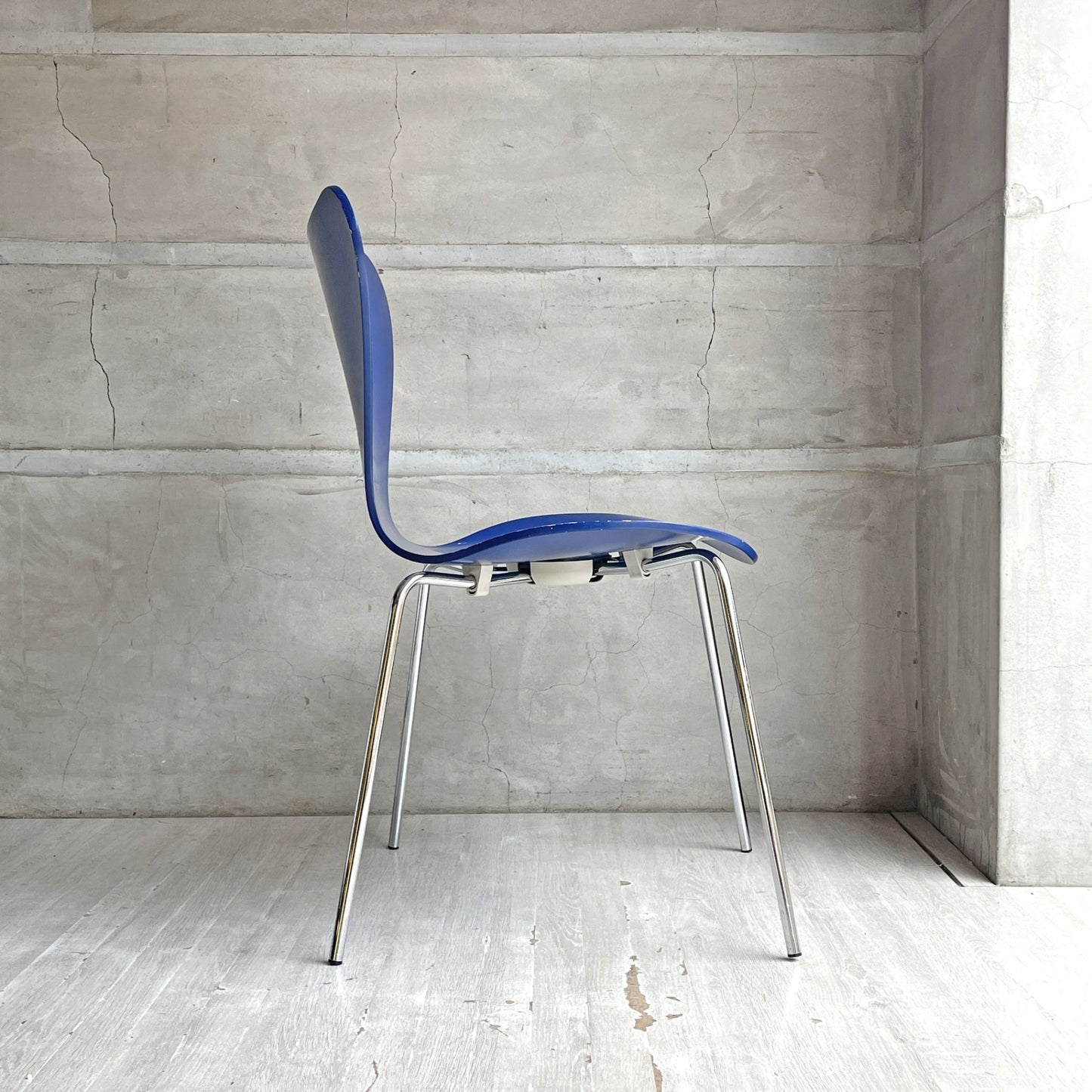 フリッツハンセン Fritz Hansen セブンチェア ダークブルー アルネヤコブセン 北欧 プライウッド ダイニングチェア ♪