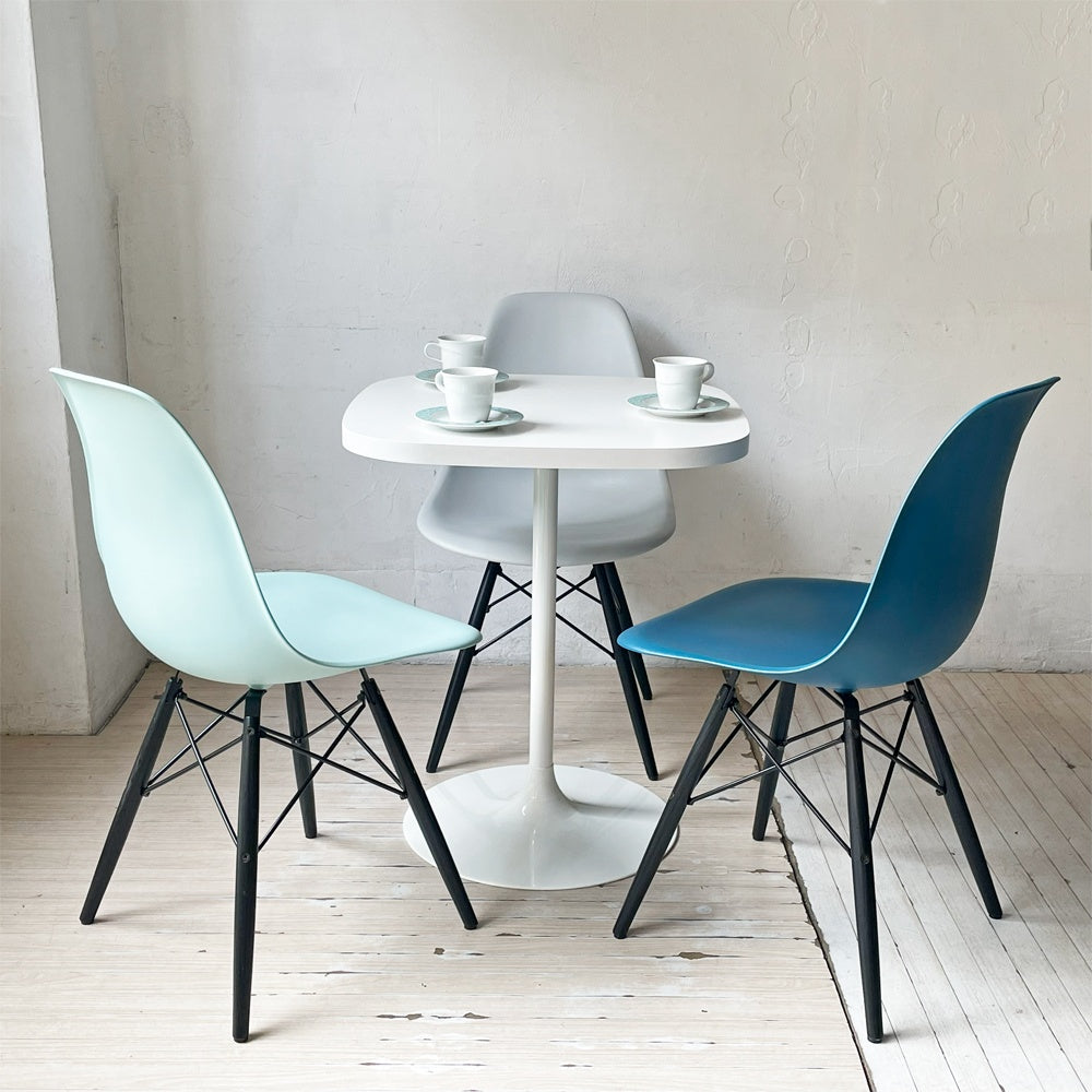 ハーマンミラー HermanMiller サイドシェルチェア ドゥエルレッグ DSW ピーコックブルー × エボニー ポリプロピレン製 イームズ ミッドセンチュリー ★