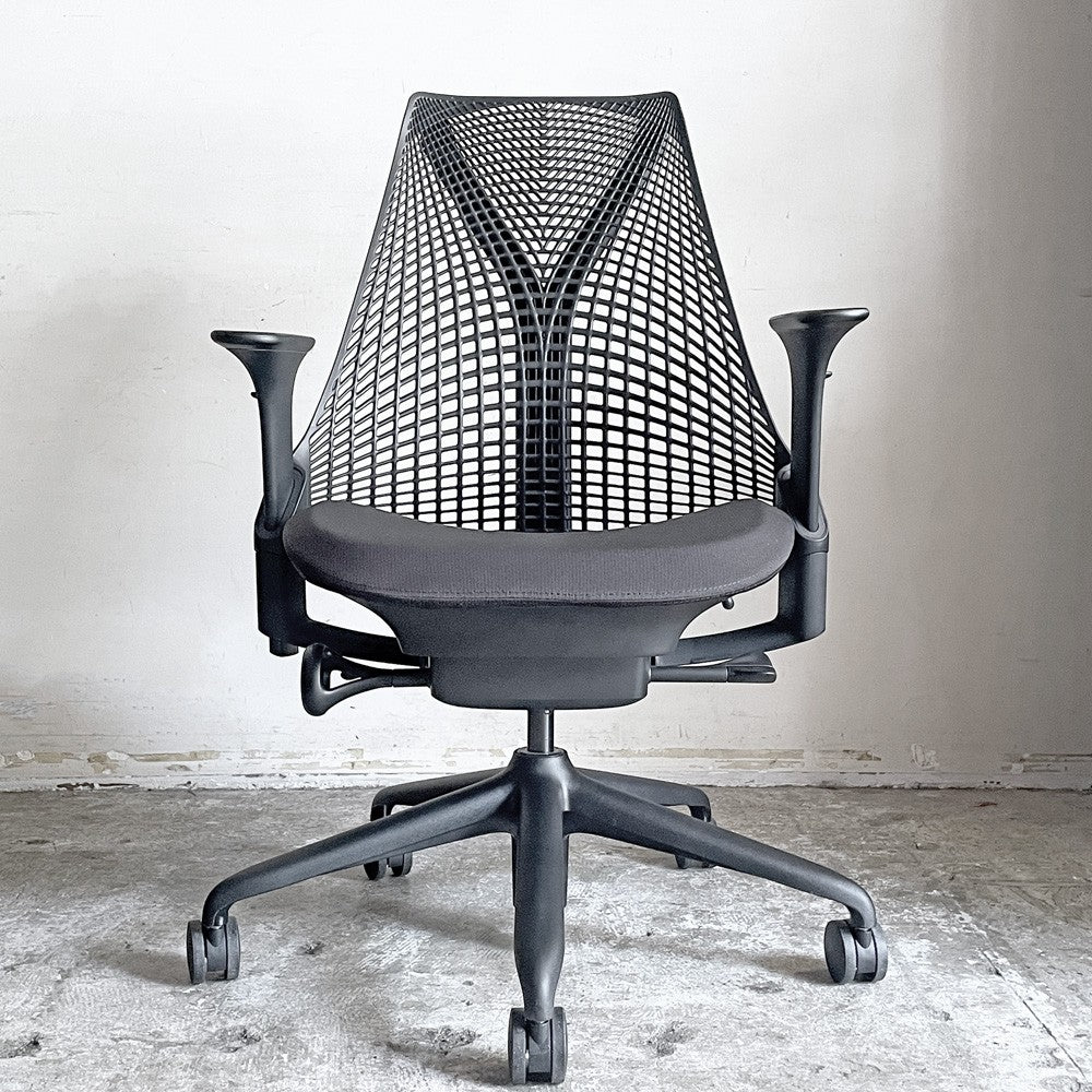 ハーマンミラー HermanMiller セイルチェア SAYL Chair ブラック サスペンションミドルバック アジャスタブルアーム イヴ・ベアール ■