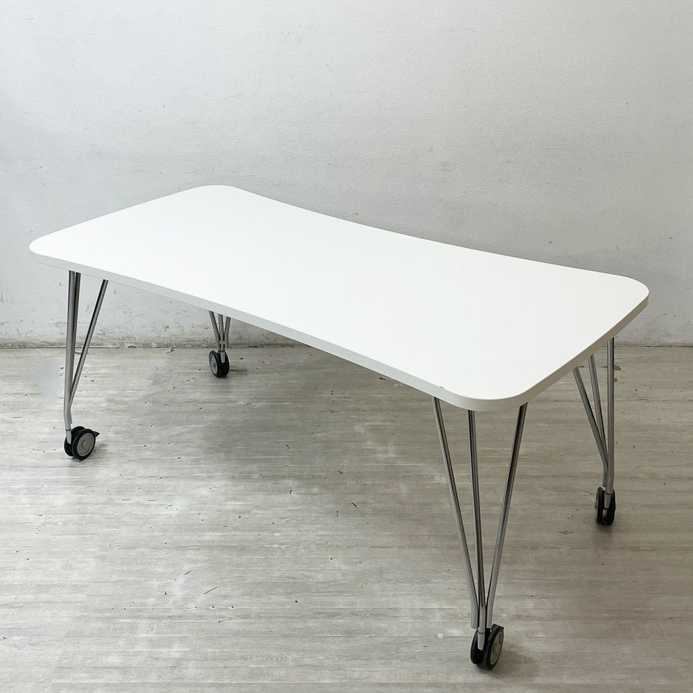 カルテル Kartell マックステーブル MAX TABLE ホワイト ミーティングテーブル キャスター付 フェルーチョ・ラヴィアーニ Ferruccio Laviani イタリア 定価￥224,400- ●