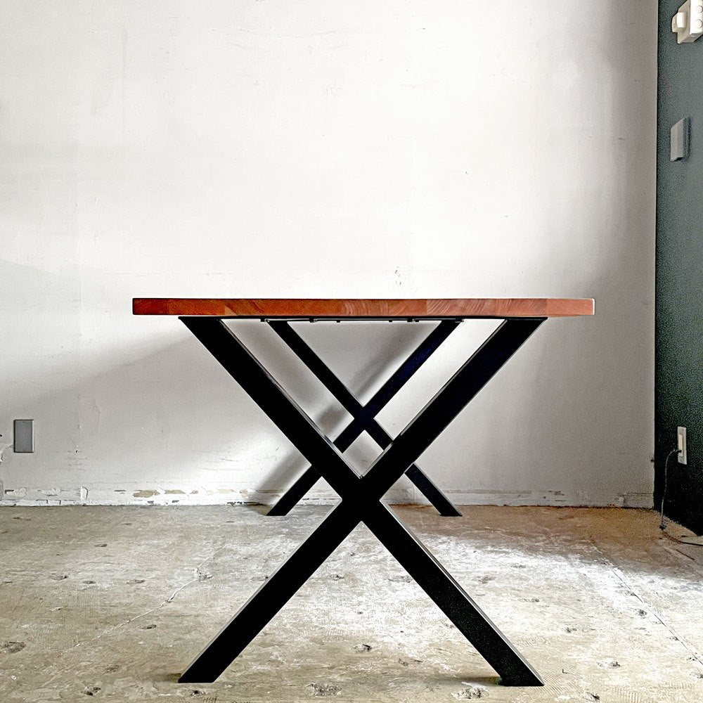かなでもの KANADEMONO ザ・テーブル THE TABLE デスク ブラックチェリー材 X脚 ブラックスチール W160 x D80cm 定価￥108,000- ■