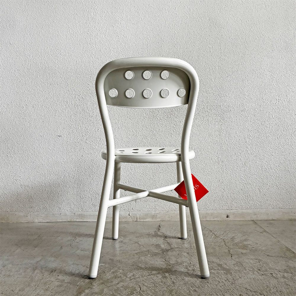 マジス MAGIS パイプチェア Pipe Chair ダイニングチェア パンチングシート アームなし ホワイト 屋外使用可 ジャスパー・モリソン 未使用品 定価￥90,200- 〓