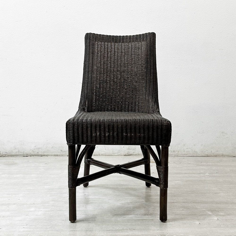 ワイスワイス WISE WISE ジャワ JAWA サイドチェア ダイニングチェア ガーデンチェア ラタン×ペーパーコード ブラウン RPC-101 アジアン リゾートスタイル ●