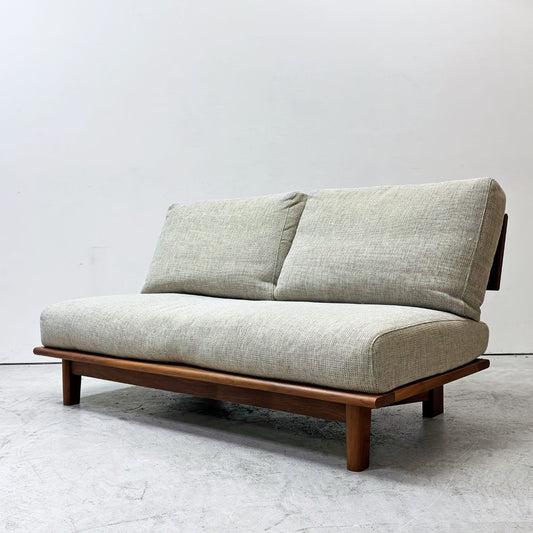 ナガノインテリア NAGANO INTERIOR フレンドリー friendly!! 2Pソファ LC034-2M ウォールナット無垢材 オイルフィニッシュ フェザークッション カバーリング仕様 ●