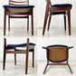 北欧ビンテージ Scandinavia Vintage ダイニングチェア 無垢材 ファブリック 北欧家具 モダンデザイン B ●