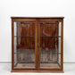 ビンテージ Vintage ガラスショーケース Display Case 木製 ガラス棚板 飾り棚 陳列棚 3段 鍵欠品 ●