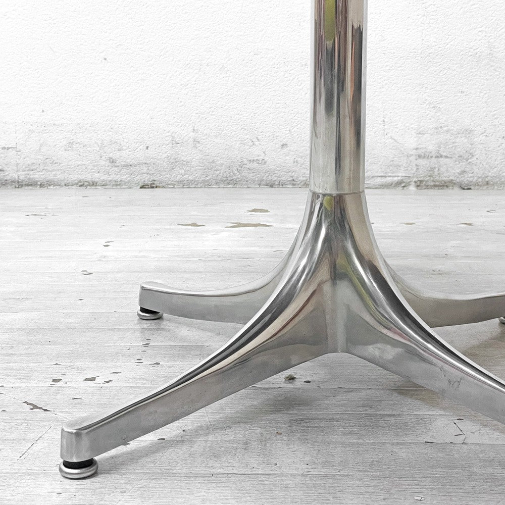 ハーマンミラー Herman Miller ペデスタルテーブル Nelson Pedestal Table コーヒーテーブル ローテーブル ブラック天板 Φ72cm ジョージ・ネルソン ミッドセンチュリー ●