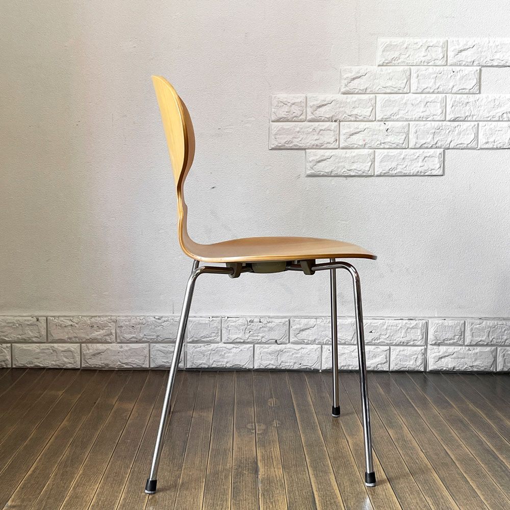 フリッツハンセン Fritz Hansen 3101 アリンコチェア アントチェア 4本脚 ナチュラルビーチ ラッカー仕上げ フェルトグライズ アルネ・ヤコブセン B ◎