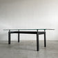 カッシーナ Cassina ターブル・テューブ・ダヴィオン 6 TABLE TUBE D’AVION LC6 ダイニングテーブル クリアガラス天板 ブラック脚 W225×D85cm ル・コルビジェ 定価￥1,111,000- 未使用品 〓