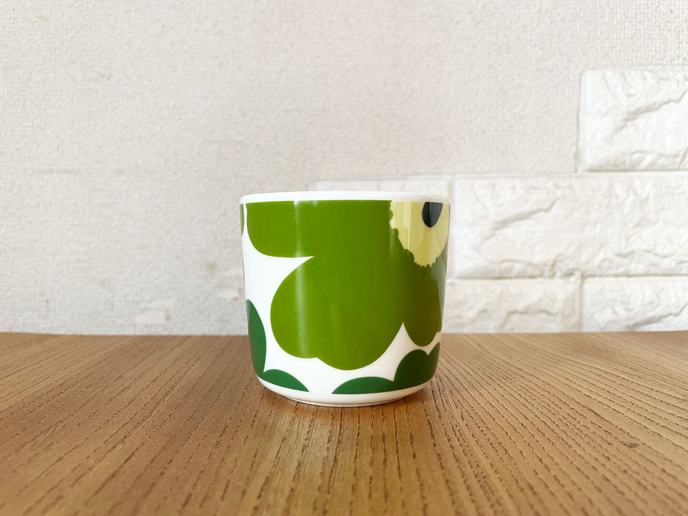 マリメッコ marimekko ウニッコ UNIKKO ラテマグ グリーン Φ7.5cm マイヤ・イソラ Maija Isola フィンランド 北欧食器 廃番 ◎