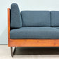 アデペシュ a.depeche ウォーム WARM LDソファ ライトアーム 2シーター カバーリング ブルー パイン材 廃番 参考定価￥90,200- ◎