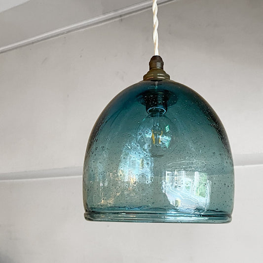 スタジオプレパ Studio Prepa リボーンガラスランプ Reborn glass Lamp ペンダントライト ブルー 再生ガラス  ■