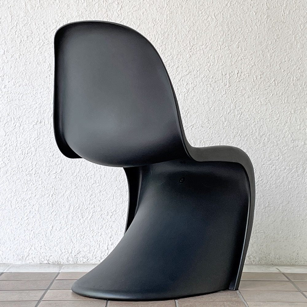 ヴィトラ vitra パントンチェア ダイニングチェア ブラック ヴェルナー・パントン Panton ミッドセンチュリー スペースエイジ ◇