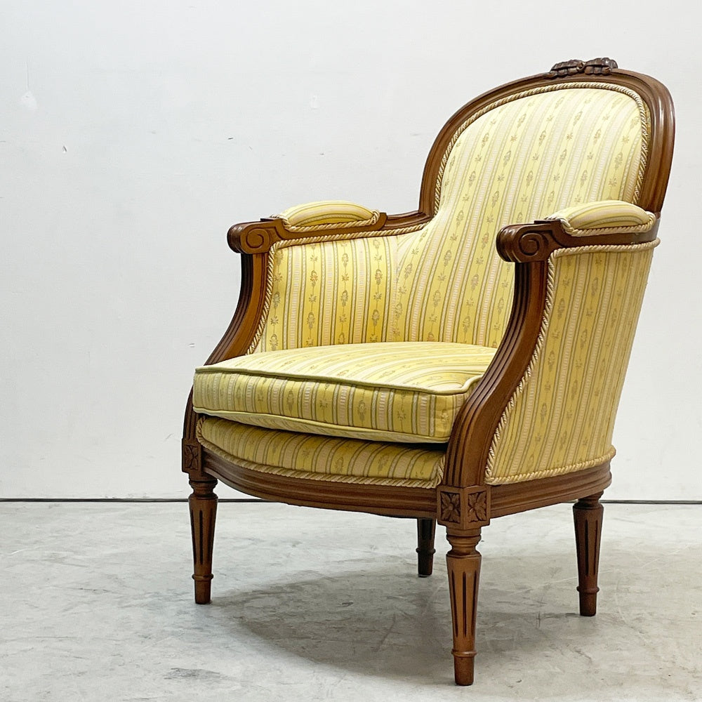 クラシカルデザイン Classical Design  1人掛けソファ ファブリック フルーディング彫り ヨーロピアンクラシカルデザイン A ●