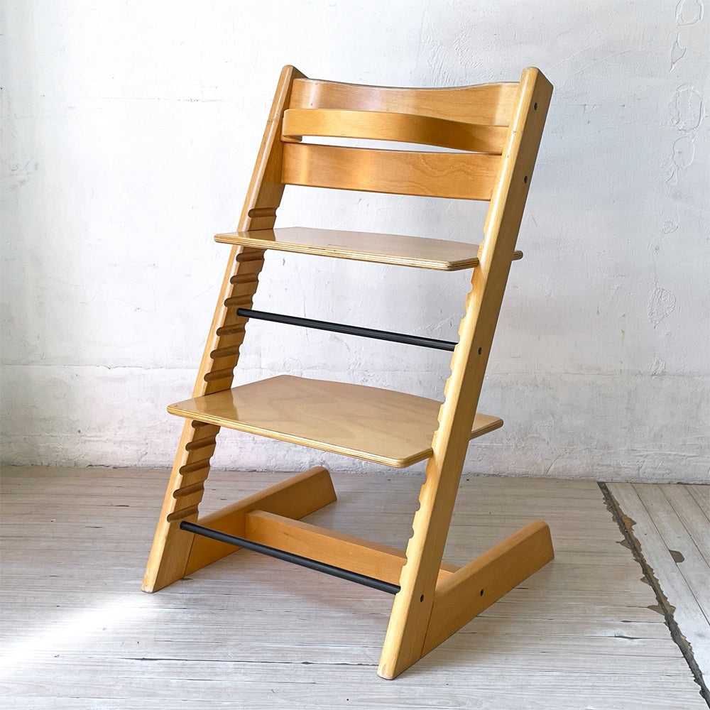 ストッケ STOKKE トリップトラップ TRIPP TRAPP ナチュラル ベビーチェア キッズチェア S/N3～ ガード付 ノルウェー 北欧家具 ★