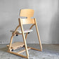 豊橋木工 TOYOMOKU アップライトチェア UPRIGHT CHAIR ナチュラル × アクアブルー 交換用座面カバー付き ベビーチェア キッズチェア ■