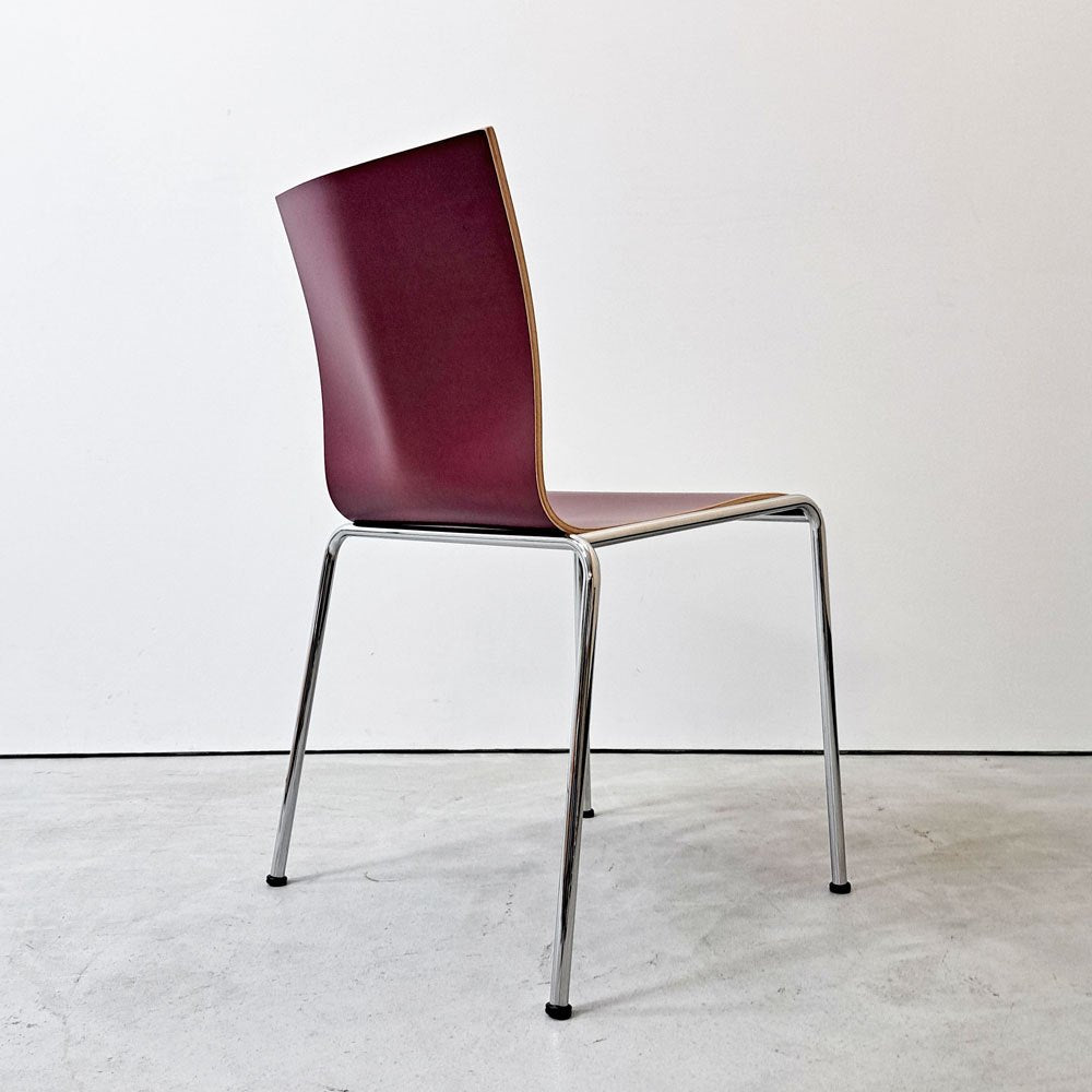 エンゲルブレヒト Engelbrechts チャリック CHAIRIK 101 ダイニングチェア スタッキング 4本脚 ボルドー 未使用品 定価63,800円 ●