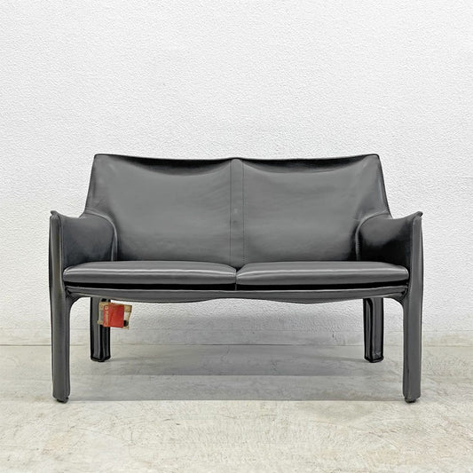 カッシーナ Cassina 414 CAB ラウンジアームチェア 2シーター キャブチェア 本革 マリオ・ベリーニ B 〓