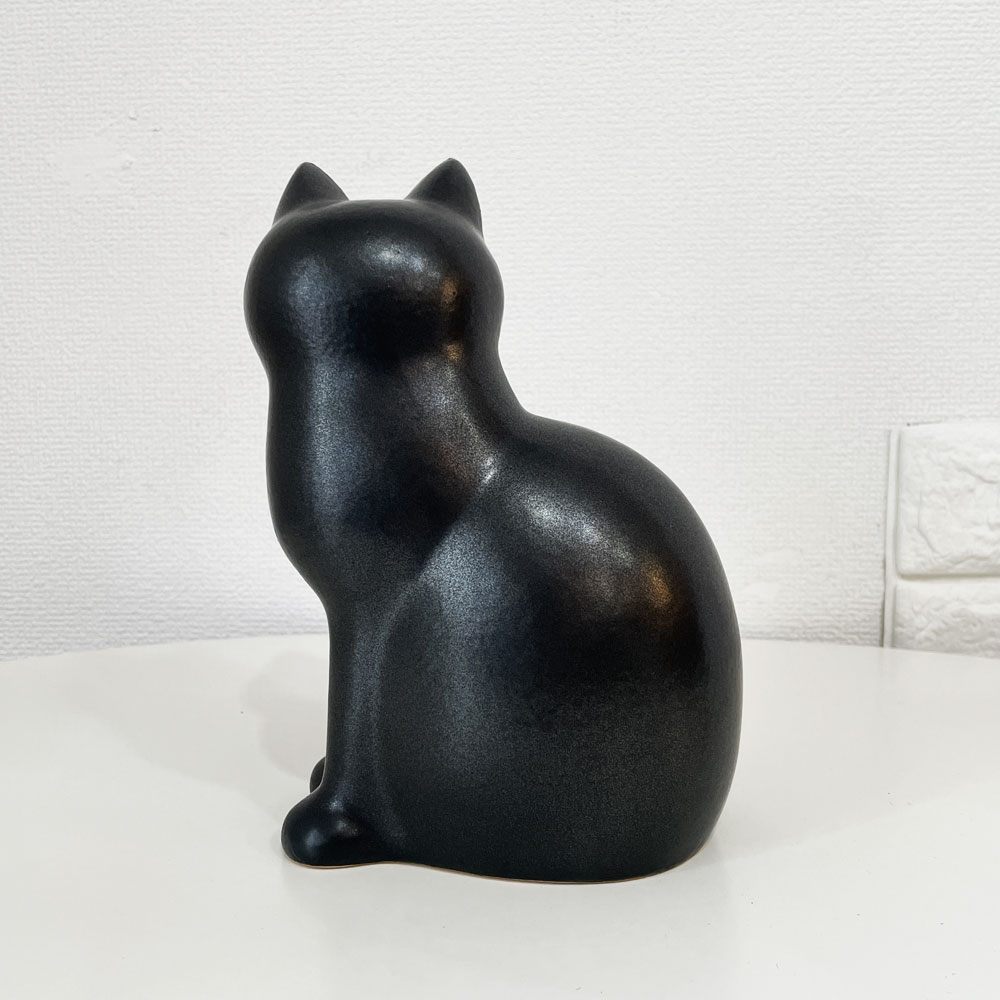 グスタフスベリ GUSTAVSBERG K-Studion 猫 キャット マンズ CAT MANS H20.5cm リサラーソン オブジェ 置物 北欧雑貨 北欧ビンテージ ◎