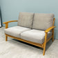 アーバンリサーチ ドアーズ DOORS LIVING PRODUCTS Bothy Modern Sofa 2Pソファ 2シーター オーク無垢材 ベージュ 定価￥113,300- ◎