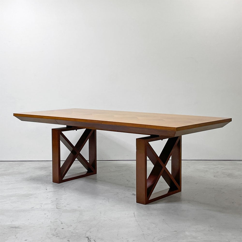 セレロ アルダメンティ SELLARO ARREDAMENTI SRL Le piazzeコレクション ダイニングテーブル 象嵌 抽斗1杯 ルカ・スカケッティ Luca Scacchetti W210cm イタリア ●