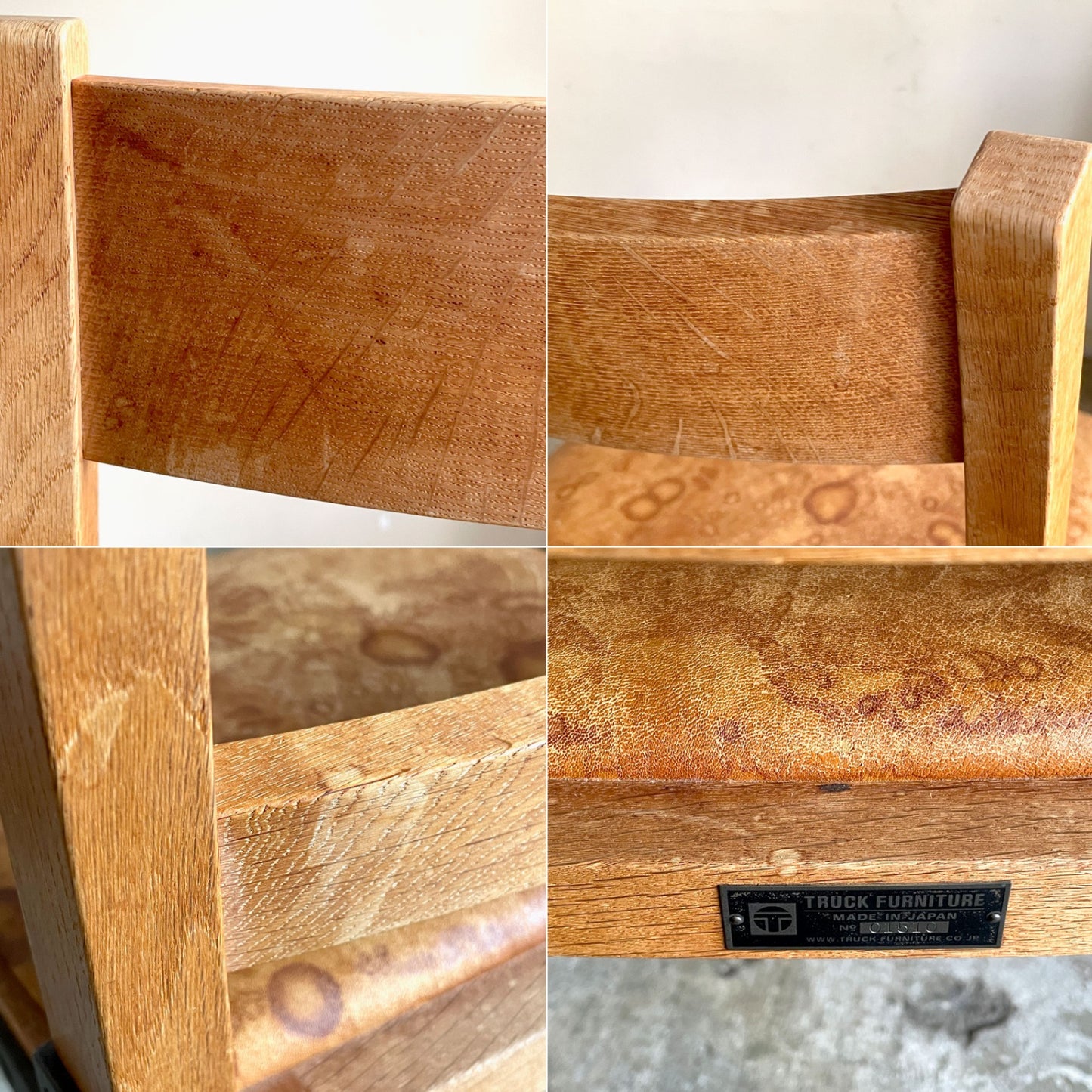 トラックファニチャー TRUCK FURNITURE TS CHAIR ダイニングチェア ナラ無垢材 アイアン 本革 羊革 シープスキン 定価 ￥110,550- ■