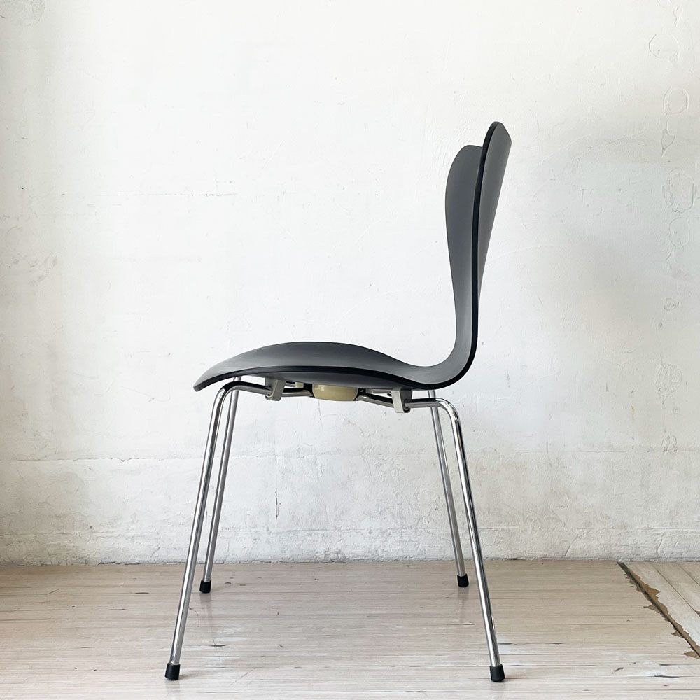 フリッツハンセン Fritz Hansen セブンチェア ダイニングチェア ブラック ラッカー再塗装 アルネ・ヤコブセン デンマーク スタッキングチェア 北欧家具 ★