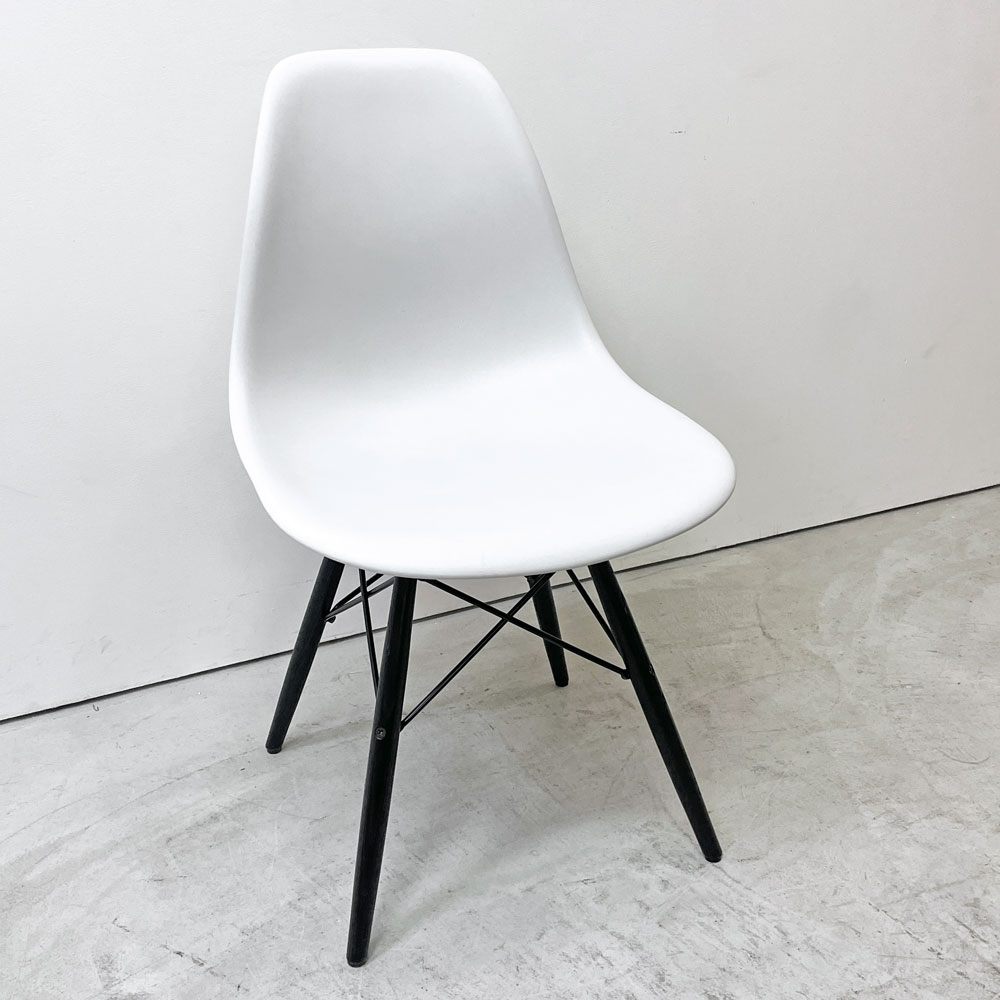 ハーマンミラー HermanMiller サイドシェルチェア ドゥエルレッグ DSW アルパイン × エボニー ポリプロピレン製 イームズ ミッドセンチュリー D ●