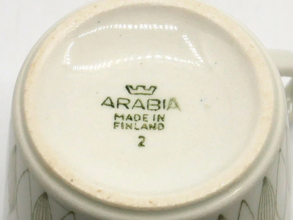 アラビア ARABIA ヴォッコ Vuokko カップ＆ソーサー ライヤウオシッキネン Raija Uosikkinen 1960年代 ビンテージ 北欧食器 D ●