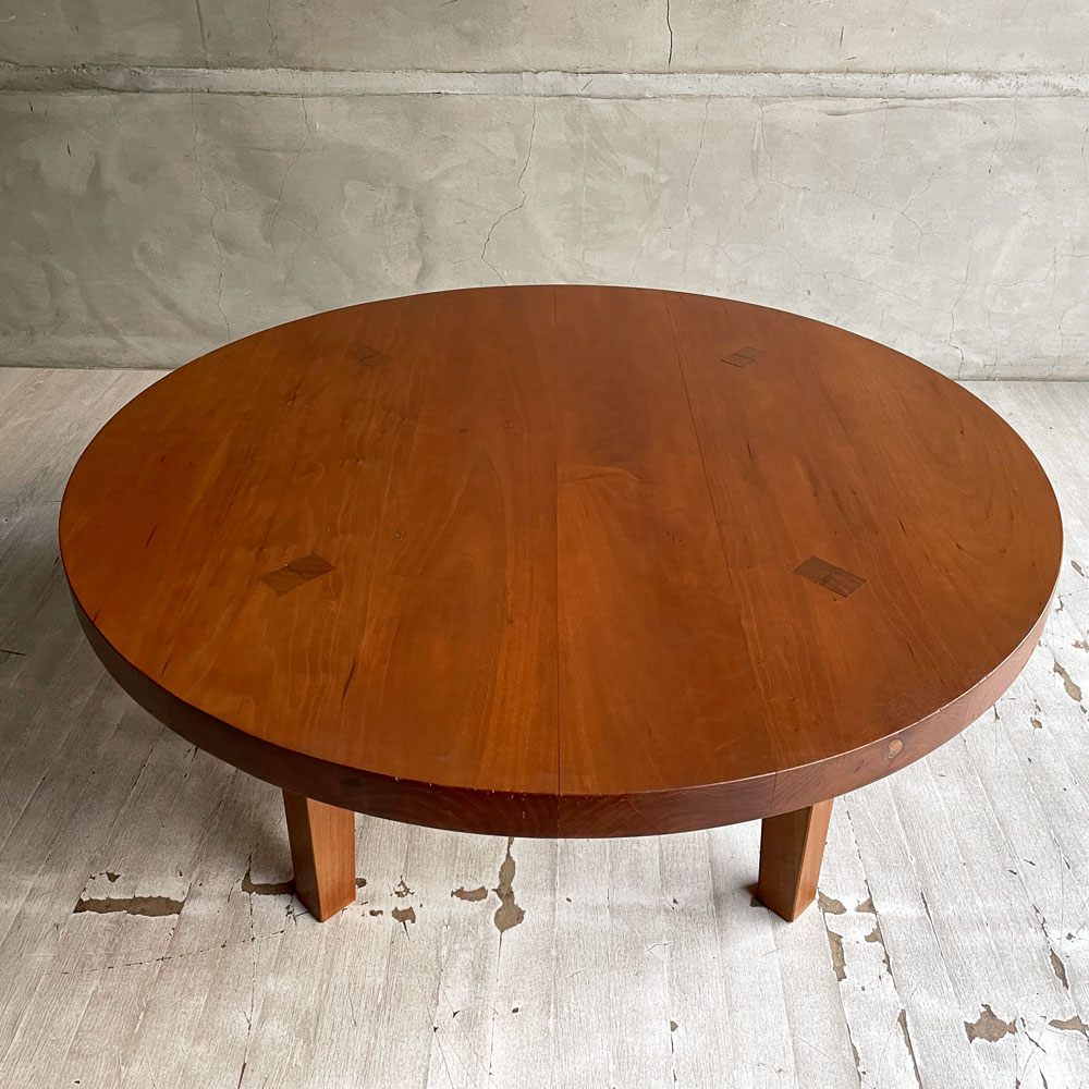 クラフトファニチャー craft furniture チェリー無垢材 ラウンド コーヒーテーブル ローテーブル 座卓 ちゃぶ台  和モダン♪