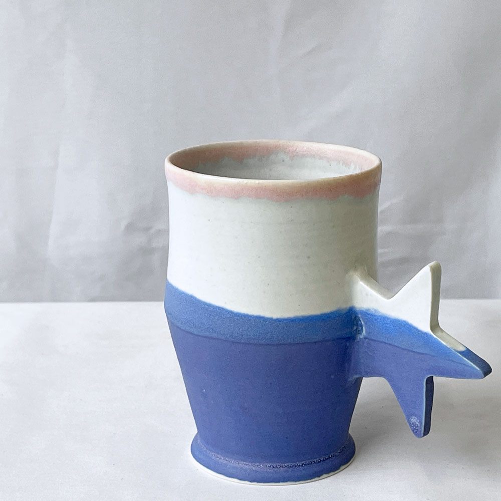 竹村良訓 マグカップ 星 ブルー系 現代作家 ◇