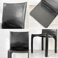 カッシーナ Cassina キャブチェア 412 CAB CHAIR アームレス 本革 ブラック マリオ・ベリーニ MoMA イタリアンモダン 定価￥308,000- ★