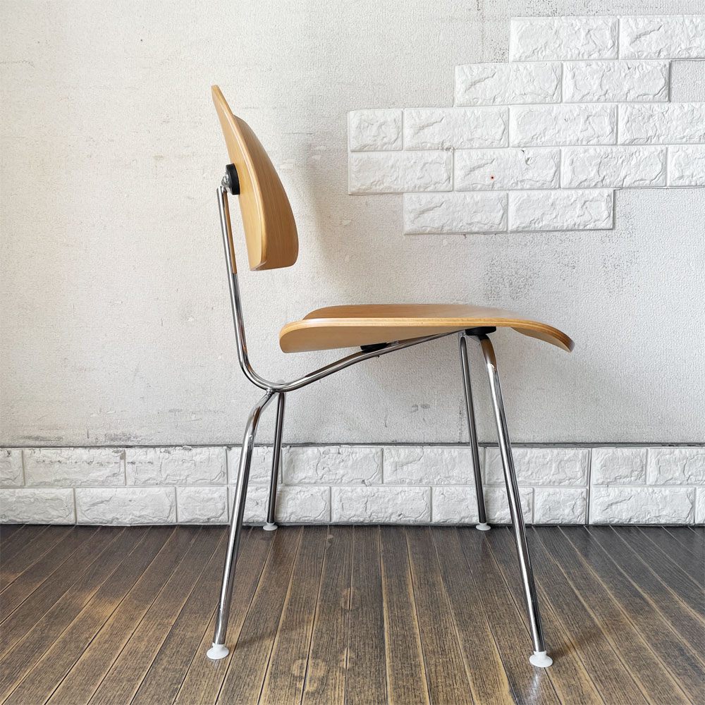 ハーマンミラー Herman Miller プライウッドダイニングチェア DCM ホワイトアッシュ メタルレッグ C&R イームズ ミッドセンチュリー 定価￥169,400- ◎