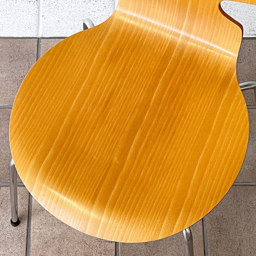フリッツハンセン Fritz Hansen アントチェア 4本脚 ナチュラルビーチ ラッカー アルネ・ヤコブセン 北欧家具 D ◇