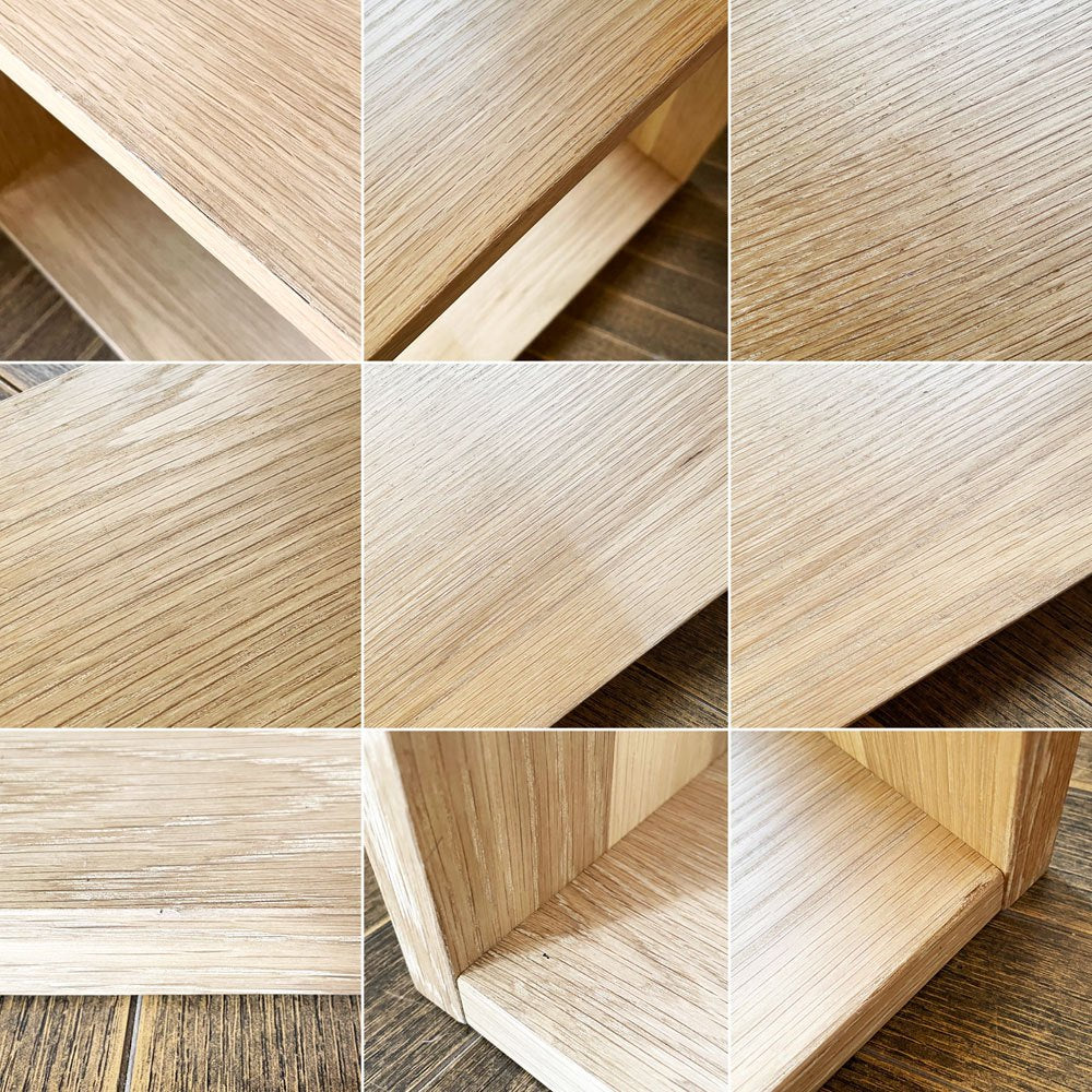 無印良品 MUJI スタッキングシェルフ ワイド 1列3段 オーク材 W81.5cm オープンシェルフ 本棚 飾り棚 シンプルデザイン 定価￥22,900- ◎