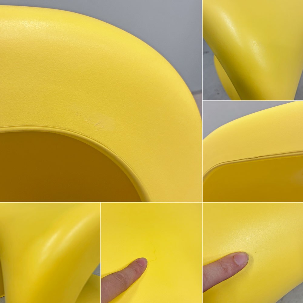 ヴィトラ vitra パントンチェア ダイニングチェア スタッキングチェア イエロー ヴェルナー・パントン Panton ミッドセンチュリー スペースエイジ A ◎