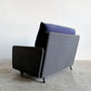 カッシーナイクスシー Cassina ixc. カレス CARESS 1シーターソファ 1人掛け ファブリック グレー×ネイビー モールドウレタン キャスター付 参考価格28万円 廃番 B 〓