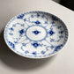 ロイヤルコペンハーゲン ROYAL COPENHAGEN ブルーフルーテッド ハーフレース スープカップ&ソーサー 陶器 北欧食器 廃番 箱付き 未使用 F ♪