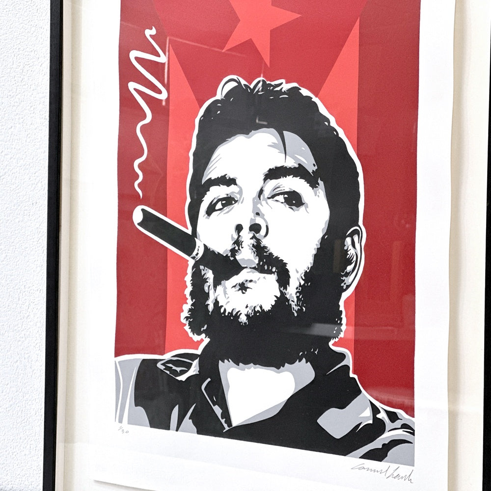 コンラッドリーチ CONRAD LEACH シルクスクリーン エルネスト・ゲバラ Ernesto Guevara チェ・ゲバラ アートフレーム 大型 ポスター 額装品 現代アート ポップアート イギリス ●