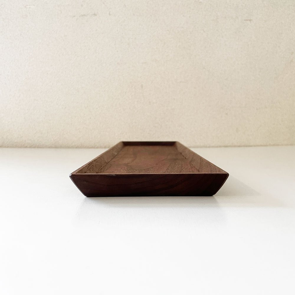富井貴志 Takashi Tomii バケット皿 長角盆 トレイ 40×12cm ウォールナット材 木工 現代作家 Style-Hug Gallery オリジナル ◎