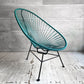 メトロクス METROCS アカプルコチェア Acapulco Chair ペトロブルー アウトドアチェア PVCコード ブラックスチール ハンドメイド メキシコ 定価￥70,400- ♪
