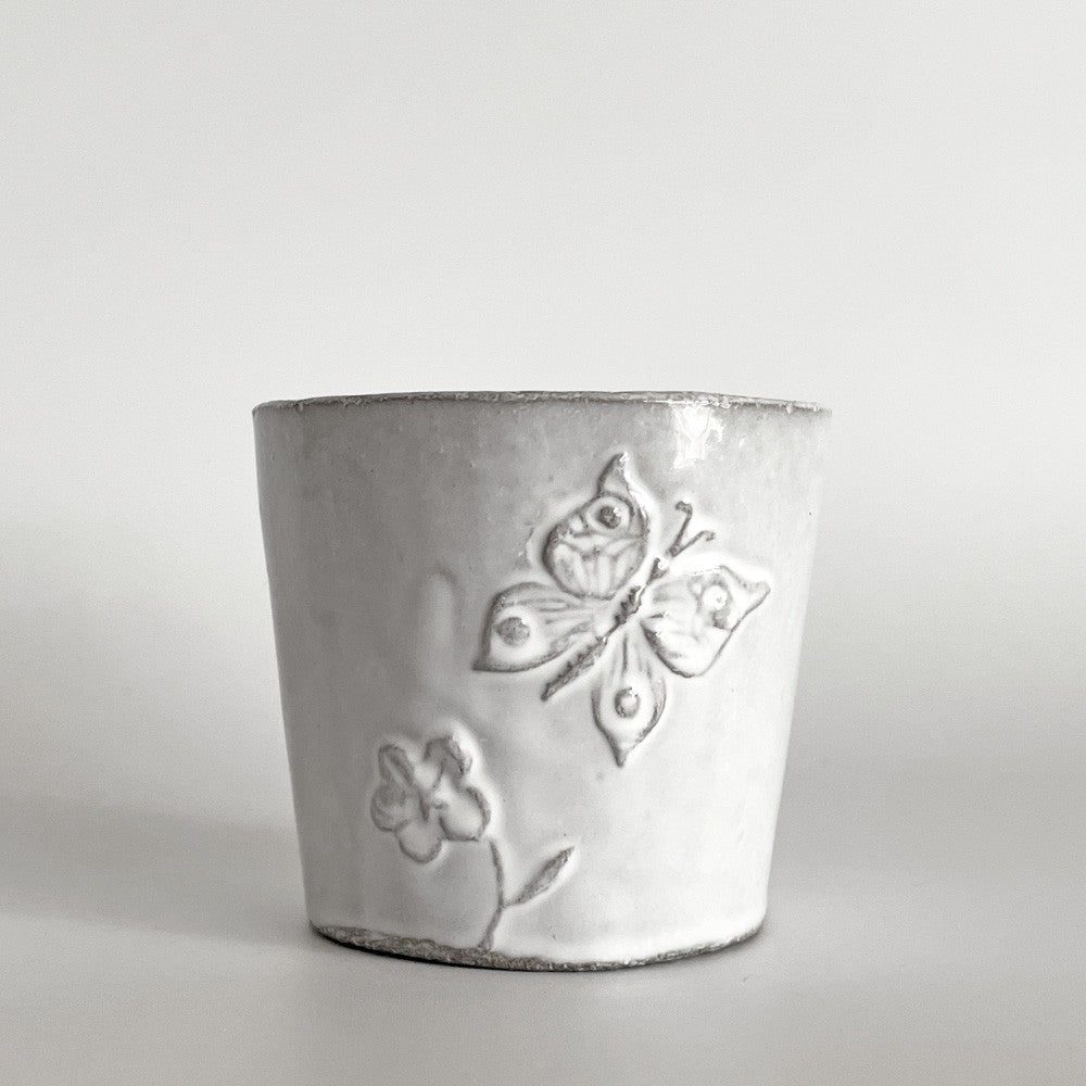 アスティエ・ド・ヴィラット Astier de Villatte フルール Fleurs カップ タンブラー 蝶 スズラン 陶器 フランス A ■